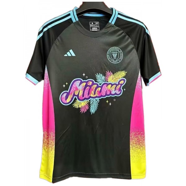 Inter miami special edition jersey soccer uniform men's black pink sportswear football kit top shirt 2024-2025