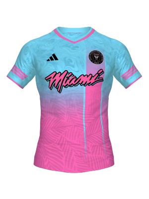 Inter Miami X Miami Vice jersey soccer uniform men's pink blue sportswear football kit top shirt 2024-2025