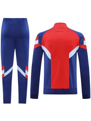 Arsenal giacca calcio abbigliamento sportivo rosso blu navy tuta tuta con cerniera intera kit allenamento uomo giacca da calcio all'aperto 2024-2025