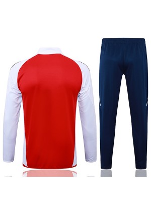 Arsenal jacket football sportswear tracksuit full zipper men's training red kit outdoor soccer coat 2024-2025