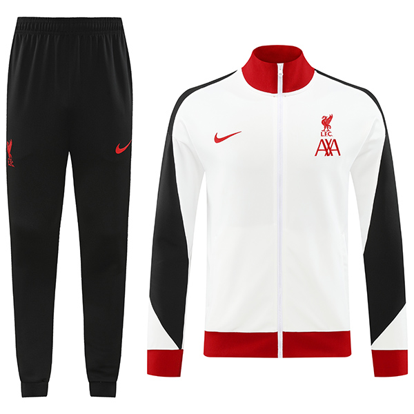 Liverpool jacket football sportswear tracksuit full zipper men's training white kit outdoor soccer coat 2024-2025