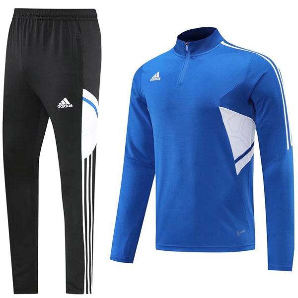 Adds tracksuit soccer pants suit sports set zipper necked uniform men's clothes football training jersey blue 2022-2023