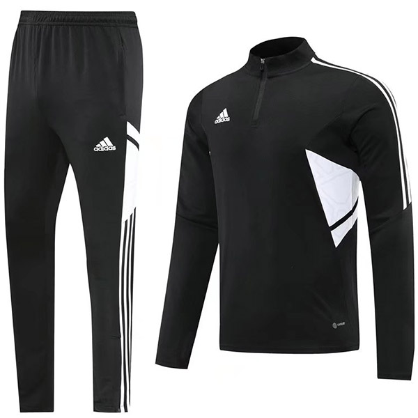 Adds tracksuit soccer pants suit sports set zipper necked uniform men's clothes football training kit black 2022-2023