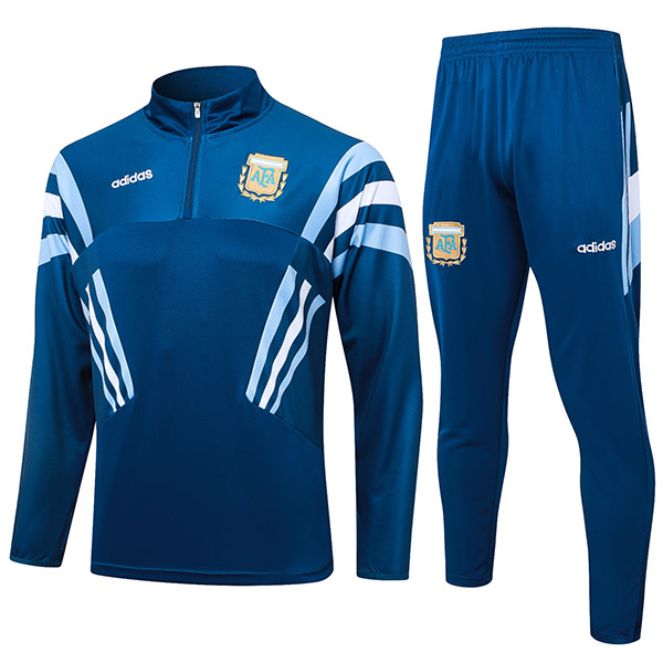 Argentina tracksuit soccer suit sports set zipper-necked uniform men's dark blue clothes football training kit 2024-2025