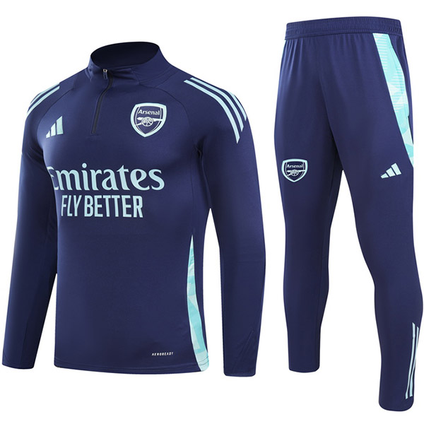 Arsenal tracksuit soccer suit sports set zipper-necked uniform men's clothes football training all navy kit 2024-2025