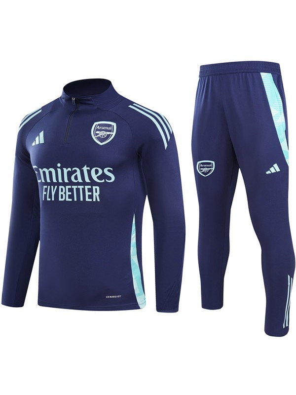 Arsenal tracksuit soccer suit sports set zipper-necked uniform men's clothes football training all navy kit 2024-2025