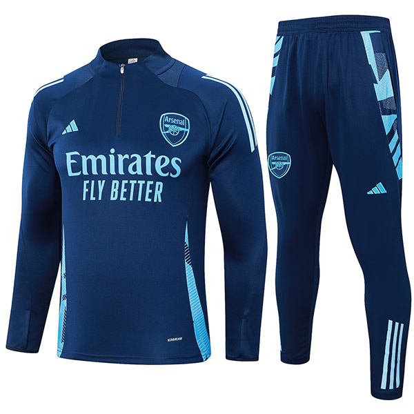 Arsenal tracksuit soccer suit sports set zipper-necked uniform men's clothes football training royal blue kit 2024-2025