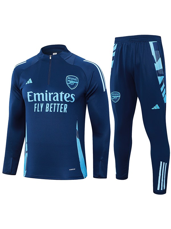 Arsenal tracksuit soccer suit sports set zipper-necked uniform men's clothes football training royal blue kit 2024-2025