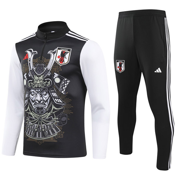 Japan tracksuit soccer suit sports set zipper-necked uniform men's clothes football training black face kit 2024-2025