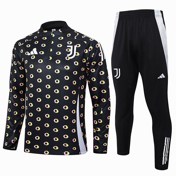 Juventus tracksuit soccer suit sports set zipper-necked uniform men's black clothes football training kit 2024-2025