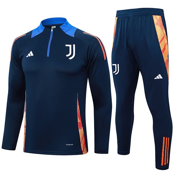 Juventus tracksuit soccer suit sports set zipper-necked uniform men's navy clothes football training kit 2024-2025