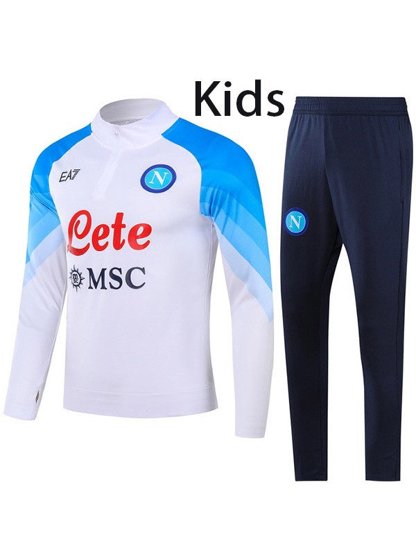 Napoli tracksuit kids kit soccer pants suit sports set zipper necked ...
